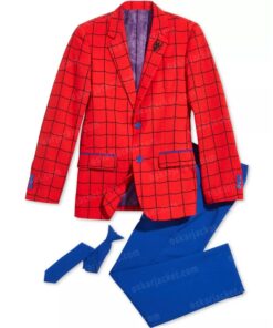 Buy Now Spider Man Tuxedo Red Dress Suiting Fabric Suit For Sale