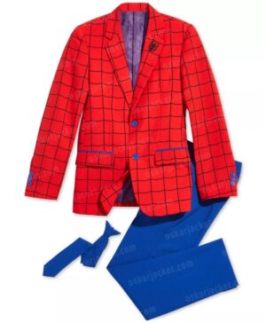 Buy Now Spider Man Tuxedo Red Dress Suiting Fabric Suit For Sale