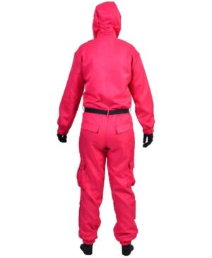 Squid Game TV Series 2021 Guards Hooded Pink Jumpsuit
