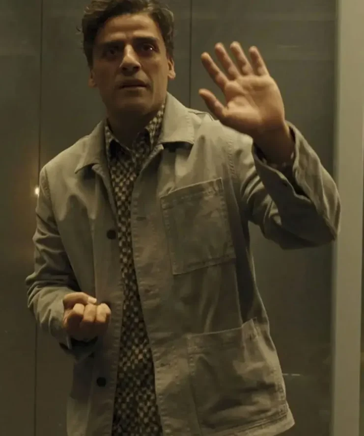 Oscar Isaac Moon Knight Marc Spector Grey Cotton Jacket