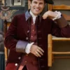 Outlander S07 David Berry Velvet Maroon Coat