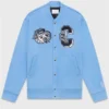 Ovo Unc Tar Heels Blue Varsity Jacket