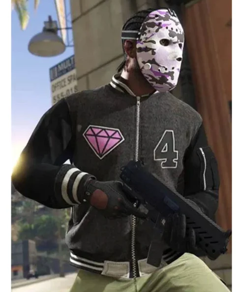 Panther GTA 6 Bomber Letterman Jacket