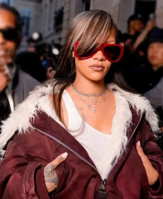 Paris Fashion Week Rihanna Cropped Jacket