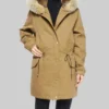 Paris Jackson Brown Fur Hooded Parka Jacket