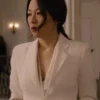 Partner Track Ingrid Yun White Suiting Blazer