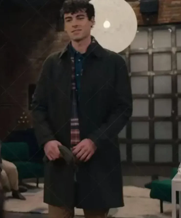 Partner Track Justin Coleman Black Wool Coat