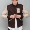 Payday 2 Hotline Miami Game Brown Varsity Jacket