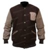 Men’s Payday 2 Hotline Miami “B” Logo Video Game Bomber Brown Varsity Jacket