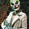 Pearl Video Game Payday 3 White Biker Leather Jacket