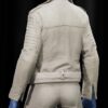 Buy Now Pearl Video Game Payday 3 White Leather Biker Jacket