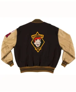 Pep Comic Archie Andrews Riverdale Brown Wool Varsity Jacket back look