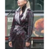 Pom Klementieff Thunder Force 2021 Laser Purple Coat