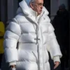 Pope Francis White Puffer Jacket