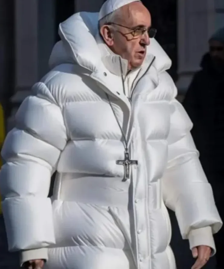 Pope-Francis-White-Puffer-Jacket