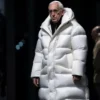 Pope Francis White Puffer Jacket For Sale