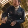 Post Malone Psy­cho Biker Black Leather Jacket