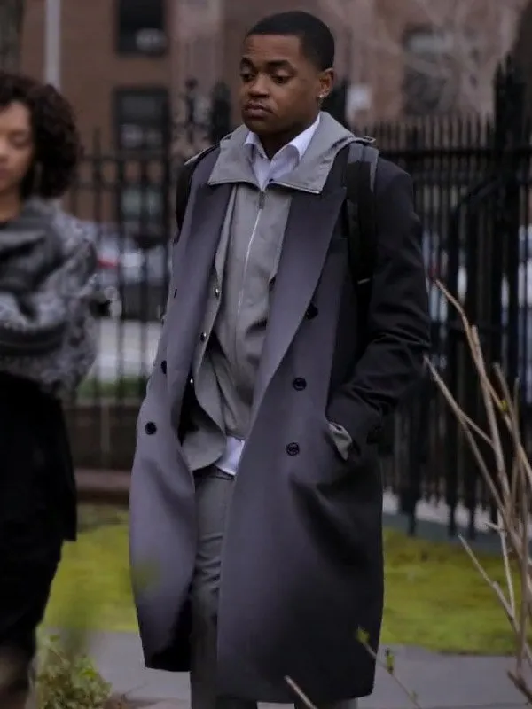 Michael Rainey Jr. Power Book II Grey Wool Coat Oskar Jacket
