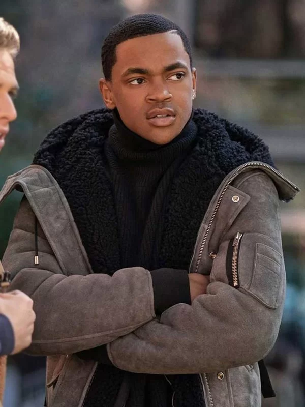 Power Book II Ghost Tariq St Patrick Shearling Hooded Jacket