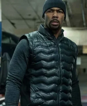 Power James St Patrick Black Parachute Puffer Vest