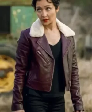 Preacher Ruth Negga Fur Collar Leather Jacket