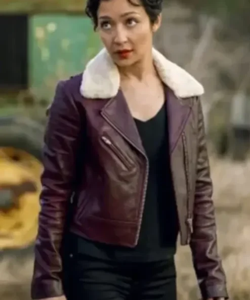 Preacher Ruth Negga Fur Collar Leather Jacket