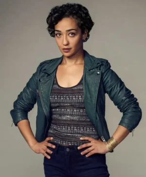 Preacher S01 Tulip O’hare Teal Blue Leather Jacket