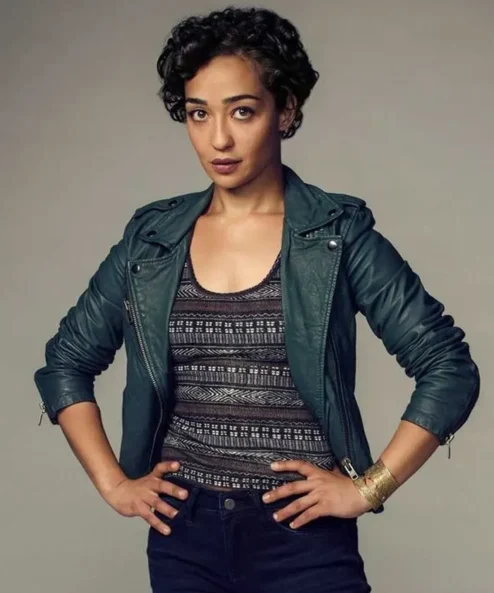 Preacher S01 Tulip O’hare Teal Blue Leather Jacket