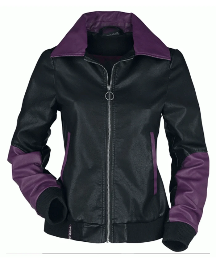 Pretty Poisons Riverdale Black and Purple Varsity Jacket