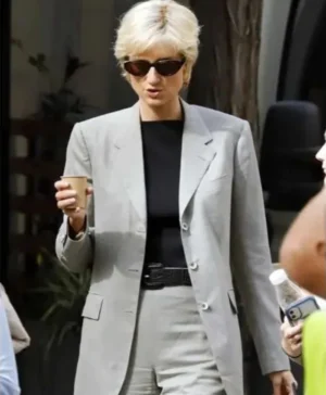 Princess Diana Black And Grey Suit