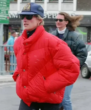 Princess Diana Puffer Red Jacket