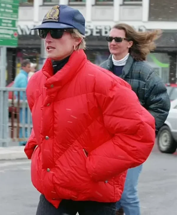 Princess Diana Puffer Red Jacket