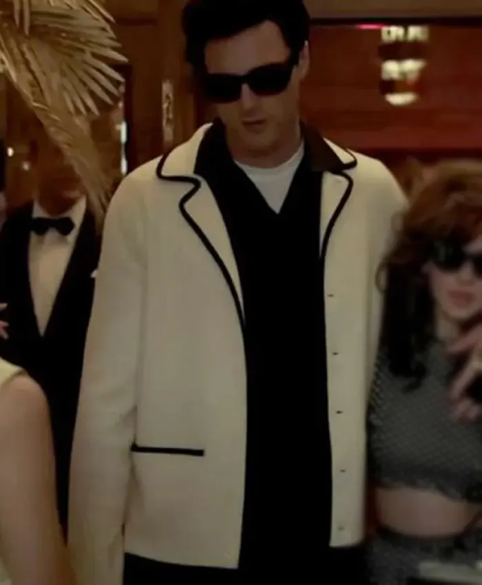 Priscilla 2023 Jacob Elordi White Blazer