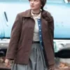 Priscilla Cailee Spaeny Wool Brown Jacket