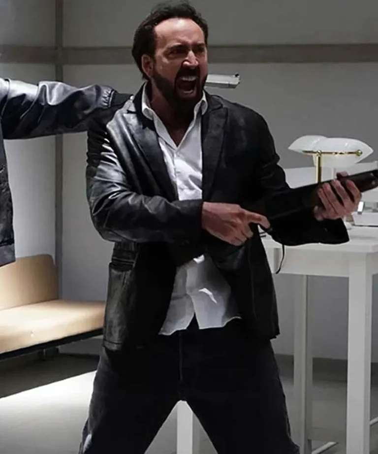 Prisoners of the Ghostland Nicolas Cage Black Leather Blazer