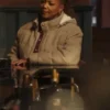 Queen Latifah The Equalizer S03 Beige Parka Jacket