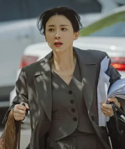 Queen of Tears Na Moon Young Grey Blazer
