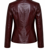 Rachel Green Friends Maroon Leather Jacket Back