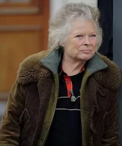 Ragnarok Eli Anne Linnestad Suede Leather Shearling Fur Coat