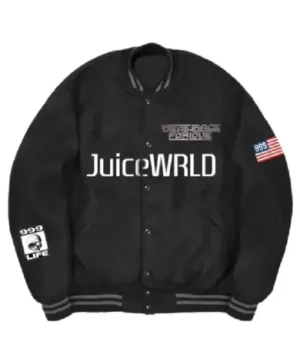 Rap Singer Juice Wrld 999 Life Black Bomber Jacket