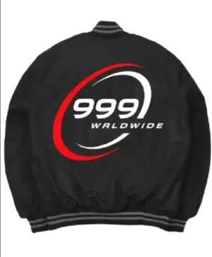 Rap Singer Juice Wrld 999 Life Black Bomber Jacket back look