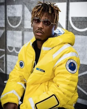 Rapper Juice Wrld Yellow Puffer Jacket