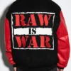 Raw is War Red Varsity Jacket back look