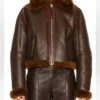 Real Girlfriends in Paris Margaux Lignel Brown Leather Jacket