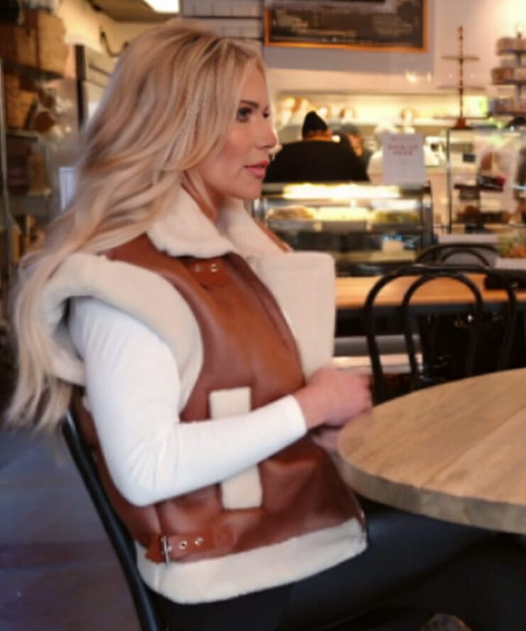 Real Housewives of Orange County S018 Jennifer Pedranti Shearling Leather Vest