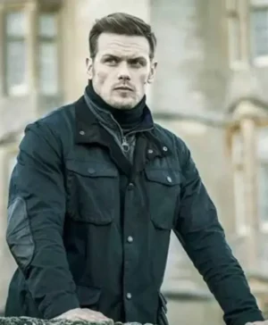 Red Notice SAS Sam Heughan Cotton Black Jacket
