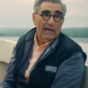 Reluctant Traveler Eugene Levy Black Vest side look