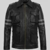 Resident Evil 6 Leon Kennedy Black Leather Jacket
