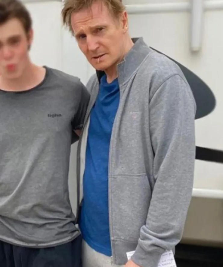 Retribution 2023 Liam Neeson Grey Fleece Jacket