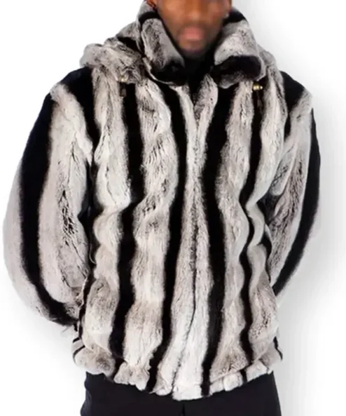 Rex Chinchilla Grey And Black Jacket